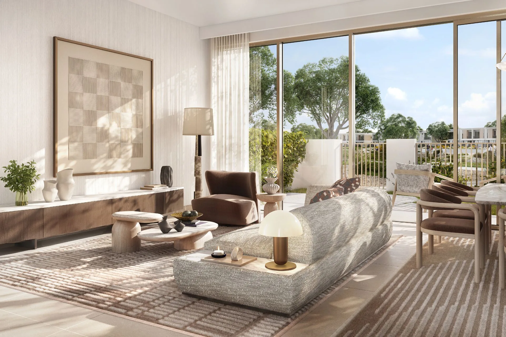 Warm open-plan residence at Lunaya Terraces