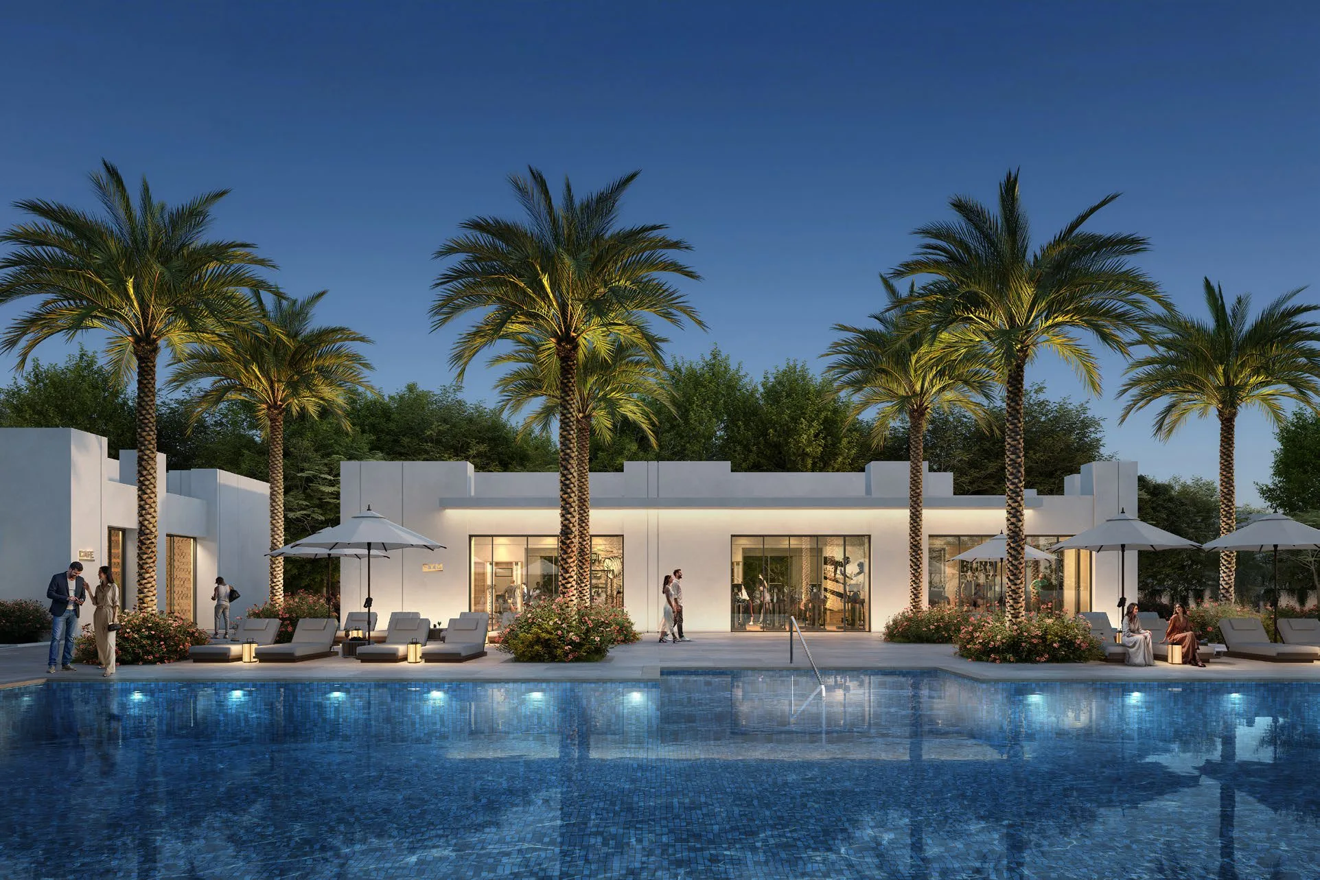 Lunaya lagoon landscape and residences